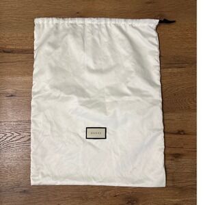 Gucci White Drawstring Dust Bag Large Handbag Accessory Storage 23"x18"